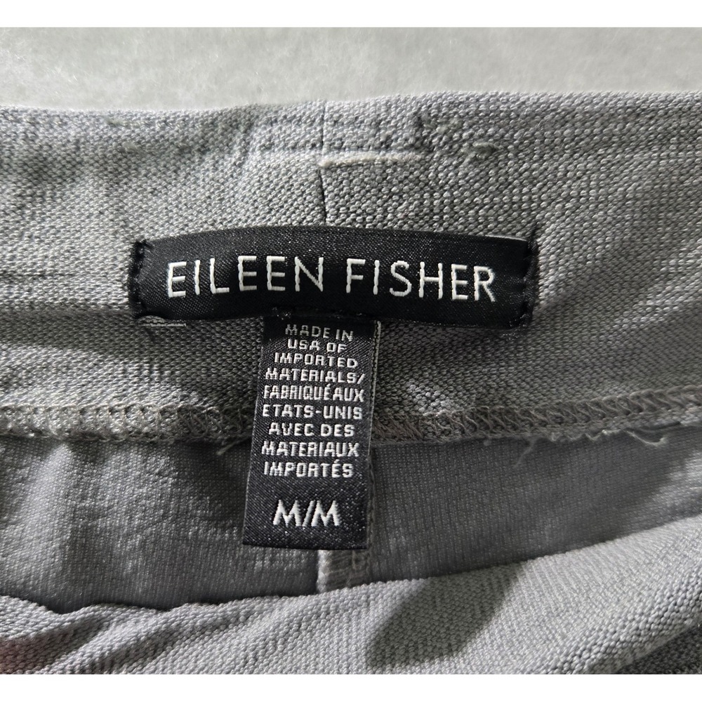 Eileen Fisher Medium Pants Gray Business Formal Pull On Tapered Ankle Slim #1088 - Picture 3 of 8